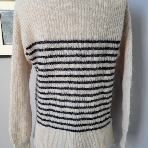 Ahlens Swedish Stripe Mohair Wool Knitted Pullover Sweater XS - Picture 9 of 12